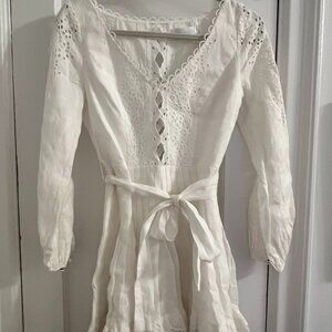 Zimmermann white mini dress